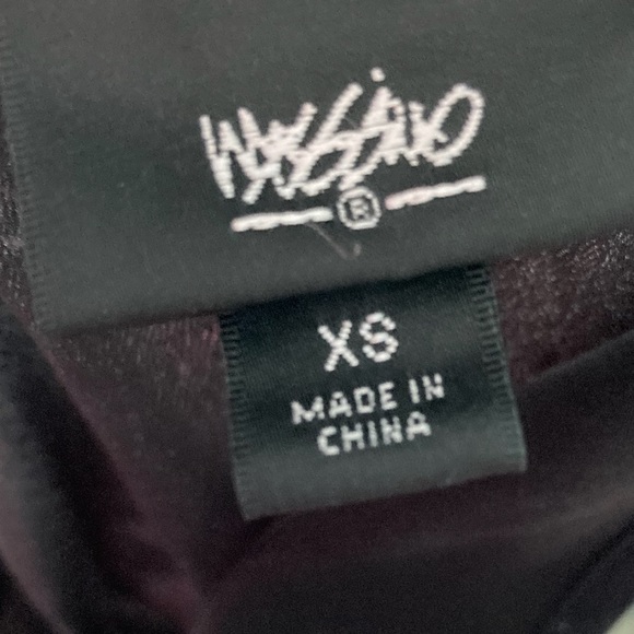 Mossimo Women’s Faux-wrap Dress, Black with Pink & Cream color panels, XS - Picture 2 of 2